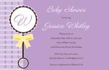 Framed Rattle Invitations