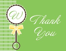 Modern Rattle Thank You Cards