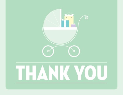 Cute Buggy Blue Thank You Cards