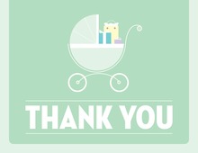 Cute Buggy Green Thank You Cards