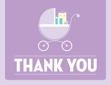 Cute Buggy Blue Thank You Cards