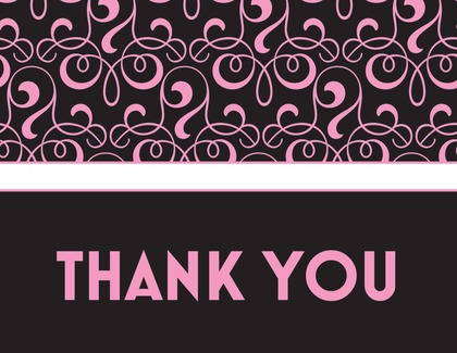 Business Filigree Thank You Cards