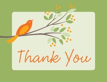 Blooming Green Thank You Cards