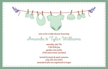 Hanging Baby Clothes Invitation