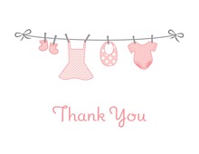 Hanging Girl Thank You Cards