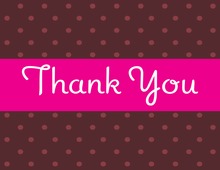 Polka Dots Girl Thank You Cards