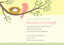 Nesting Baby Girl Invitations