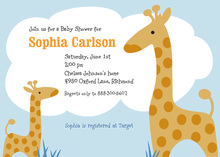 Safari Giraffe Boy Invitations