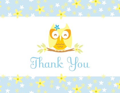 Cutie Owl Thank You Cards