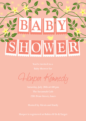 Baby Shower Banner Boy Invitation