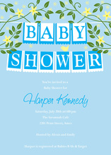 Baby Shower Banner Boy Invitation