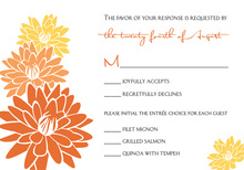 Orange Peach RSVP Cards