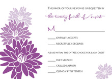 Purple Peach RSVP Cards