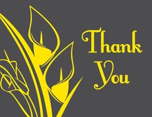 Modern Yellow Lilies Thank You Cards