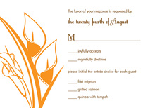 Modern Orange Lilies RSVP Cards