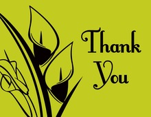 Simple Lilies Lime Thank You Cards