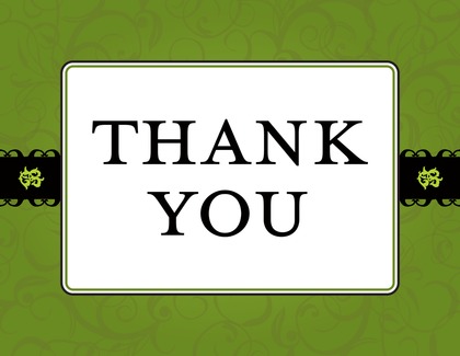 Modern Green Flourish Enclosure Cards