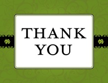 Modern Green Ochre Thank You Cards