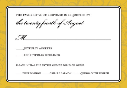 Modern Gold Flourish Enclosure Cards