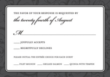 Simple Black Border RSVP Cards