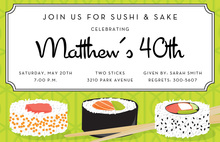 Special Occasion Sushi Sake Invitation