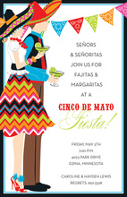 Happy Mexican Fiesta Duo Couple Invitations