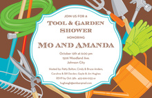 Outdoorsy Garden Tools Invitation