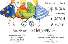 Adorable Peeking Posse Baby Shower Invitations