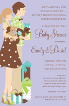 Fashionable Couple Baby Shower Invitation