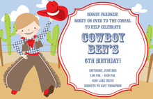 Howdy Boy Invitation