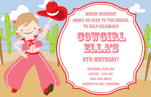 Howdy Girl Invitation