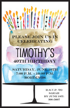 Pink Cake Birthday Invitations