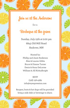 Fresh Citrus Pink Invitations