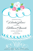 Dreaming Blue Cake Invitations