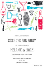 Bright Color Bar Tools Invitations