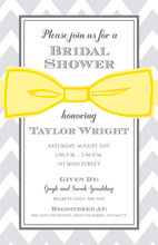 Memorable Elegant Yellow Bow Invitations