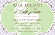 Baby Buggy Gender Neutral Baby Shower Invites