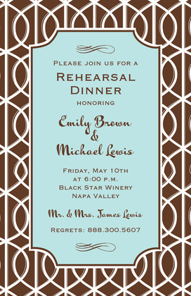 Exquisite Slate Trellis Invitation