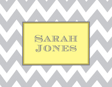 Grey Chevron Coral Border Note