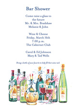 Fun Watercolor Cocktails Shower Invitations