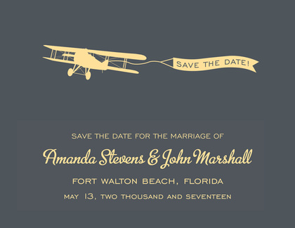 Airplane Linen Personalized Note Cards
