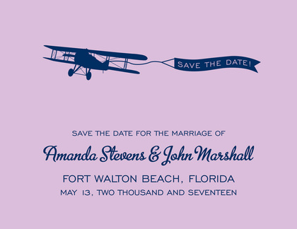 Bold Airplane Black Save The Date Invitations