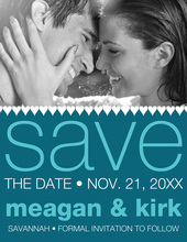 Elegant Aqua Pinstripe Invitations