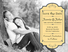 LOVE Yellow-Grey Save The Date Photo Cards