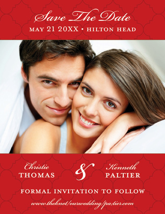 Modern Tiles Save The Date Photo Cards