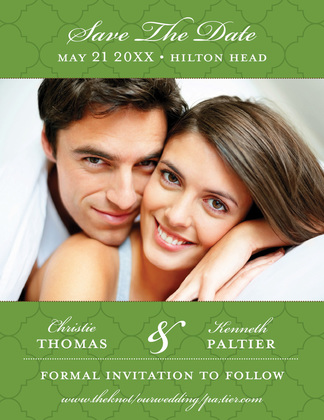 Chocolate Tiles Save The Date Photo Cards