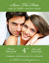 Green Tiles Save The Date Photo Cards