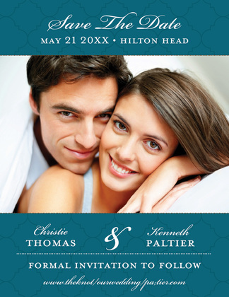 Charcoal Tiles Save The Date Photo Cards