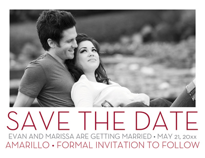 Simplified Blue Save The Date Photo Cards