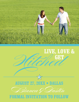 Blue Star Save The Date Photo Cards